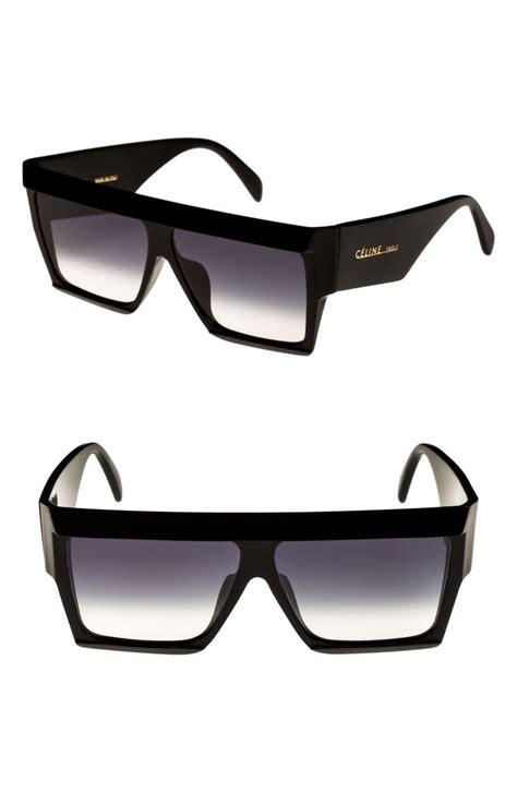 celine style flat top sunglasses|celine 60mm flat top sunglasses.